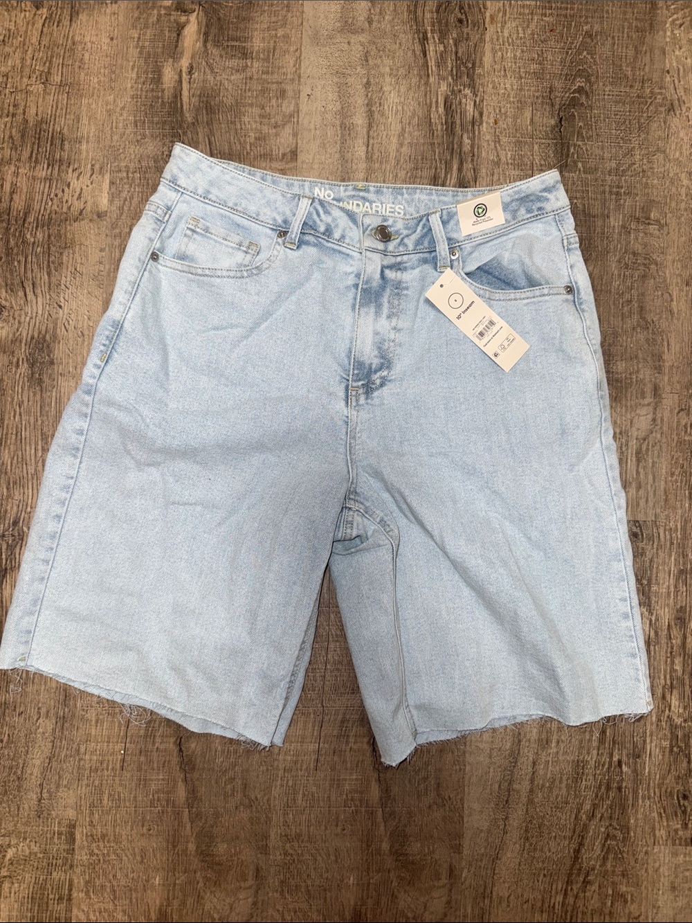 No Boundaries Light Blue Men’s Denim Cutoff Shorts
